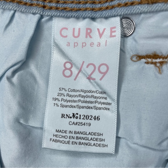 Curve Appeal Jeans High Rise Wide Leg Sz 8 - Picture 7 of 12